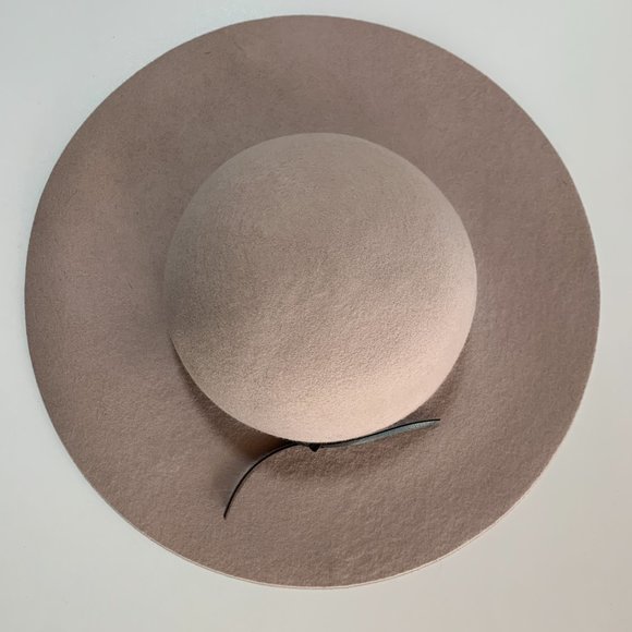 Ace of Something Wool Floppy Neutral Hat Black Tie - Picture 4 of 8